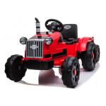 Elektrický traktor s vlečkou na diaľkové ovládanie 2,4G červená